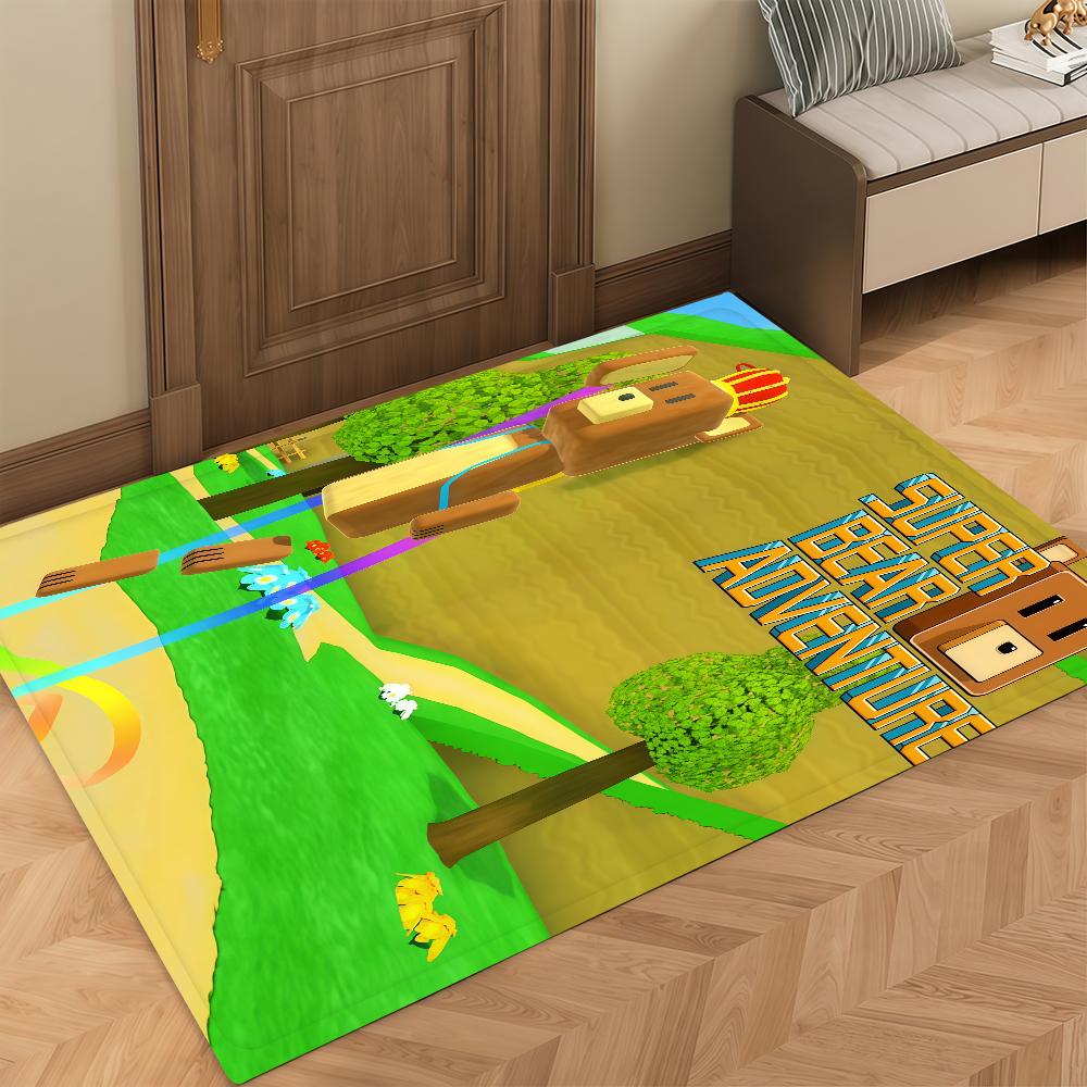 Door Mat Nin Bedside Entrance Super Bath Game Floor Decoration Corridor Door Mat Carpet Living A-Adventure B-Bear Room Balcony