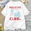 Reading Book and Coffee Club T-shirt Women Casual Short Sleeve Tshirt Clothing Vintage Bookish Tops Graphic Aesthetic Clothes