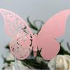 3D Butterfly Laser-Cut Wedding Seat Card in Ice White