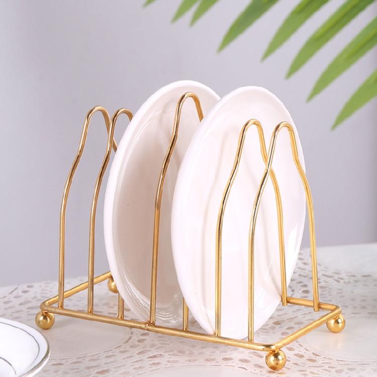Metal Iron Kitchen Dish Plate Storage Holder Home Kitchen Shelf Accessories