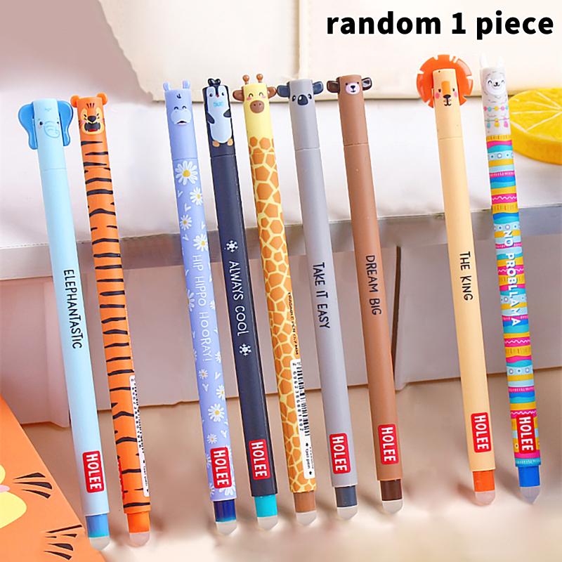 1/8Pcs Office Stationery Animal-Shaped Erasable Pens For Journaling And Writing Office Supplies Gift Cute Writing Tools