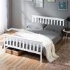 Modern Simple White Wood Double Bed Frame with Support Adult Bedroom Furniture