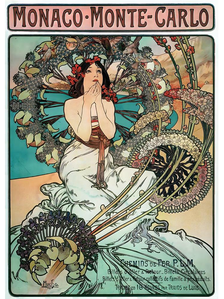 

Винтажные постеры в стиле модерн, Альфонс Муха, печать на холсте, абстрактная женская настенная картина для гостиной, домашний декор 50x70cm No Frame