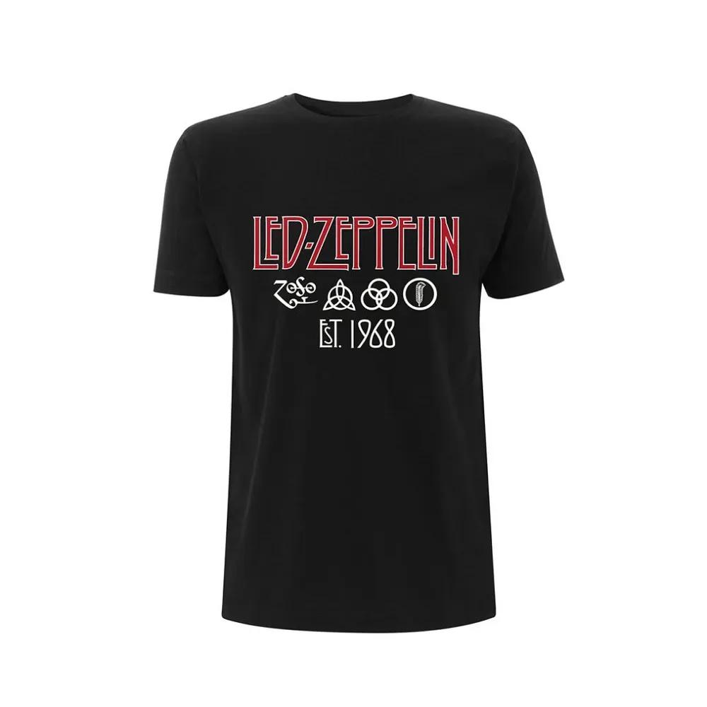 Rock Band Led Zeppelin Tshirt Unisex and Women Summer Gothic Y2K Clothing Fashion Casual Round Neck Short Sleeved Top Streetwear