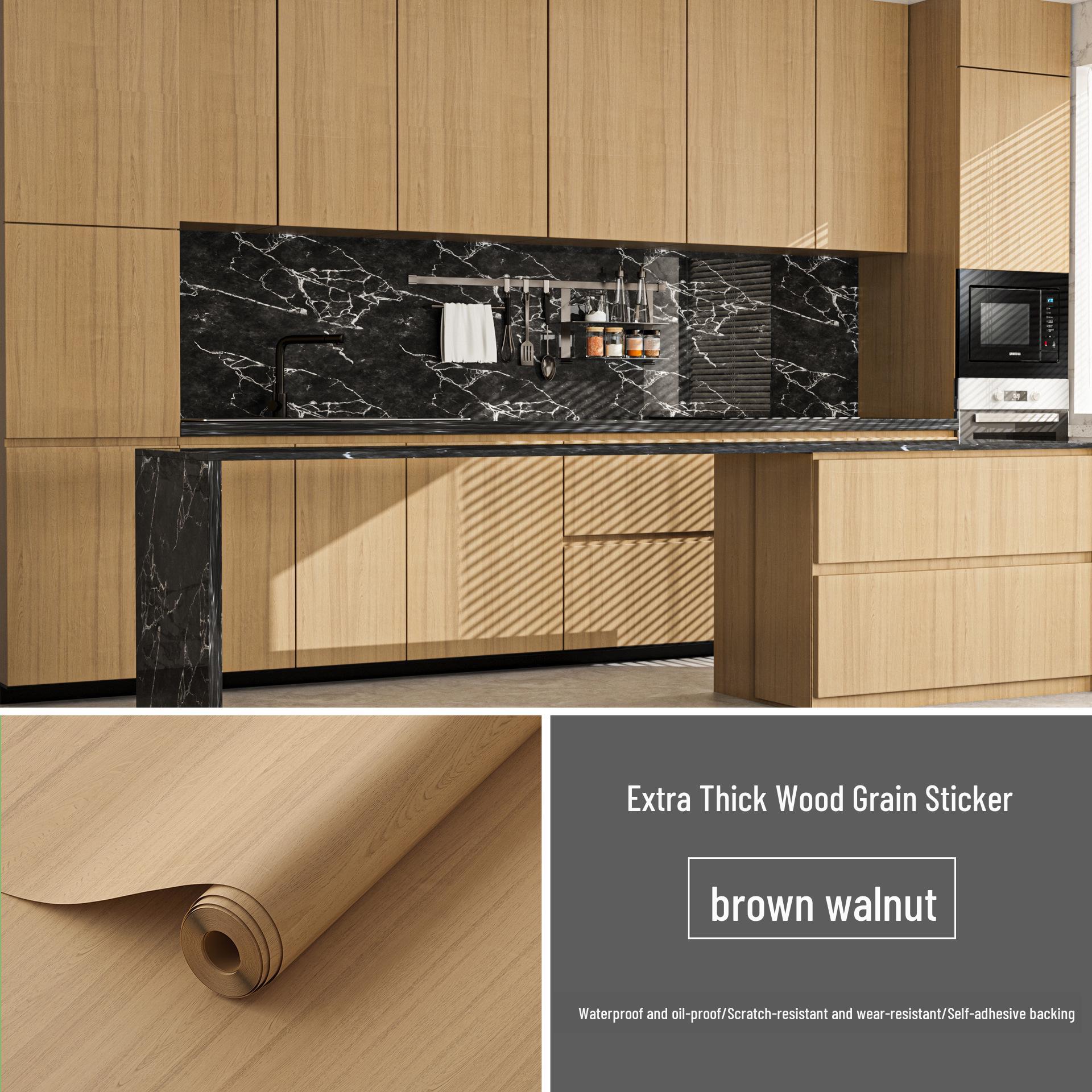 

Улучшенные самоклеящиеся обои с текстурой дерева: Водонепроницаемый и влагостойкий для мебели, шкафов, дверей и реновации МДФ. 60cm x 3m