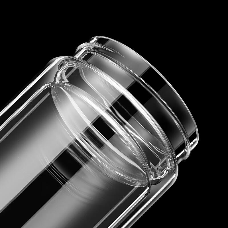 Double-Layer Borosilicate Glass Tea Infuser Mug for Men