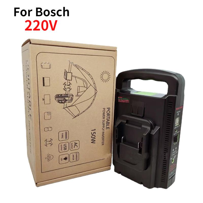 

150 Вт 2-канальный наружный мобильный литиевый аккумуляторный инвертор для Makita/DeWalt/Milwaukee/Bosch 18 В аккумуляторный инвертор 110 В 220 В