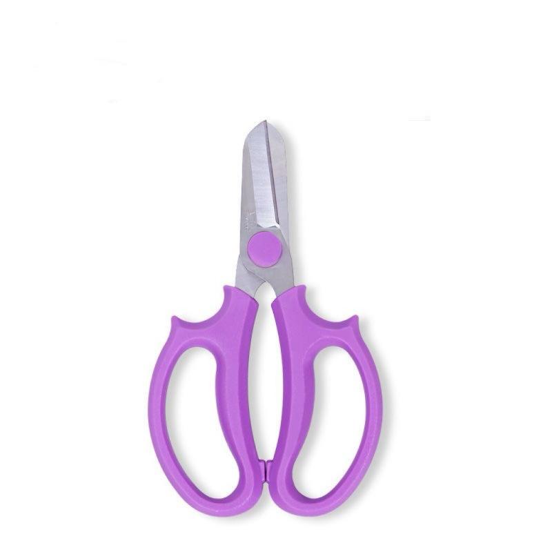 1Pc Classic Style Stainless Steel Garden Scissors, Wide Blade, Manual, No Power Needed, for Floral Arrangements and Pruning - Home Gardening Tool