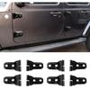 8PCS Door Hinge Cover Trim Accessories for 2018-2024 2025+ Jeep Wrangler JL JLU 2020-2024 2025+ Jeep Gladiator JT (Matt Black)