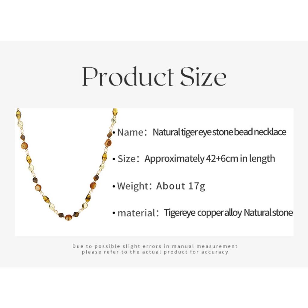 Maillard Naturstein Halskette Damen Leichter Luxus Nische Perlen Karamellfarbe Temperament Vielseitige Pulloverkette High-End Halskette