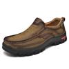 Talla Grande 47 48 Zapatos sin Cordones de Cuero Genuino para Hombre Nobuck Piel de Vaca Originales para Exterior Casual Senderismo Trekking