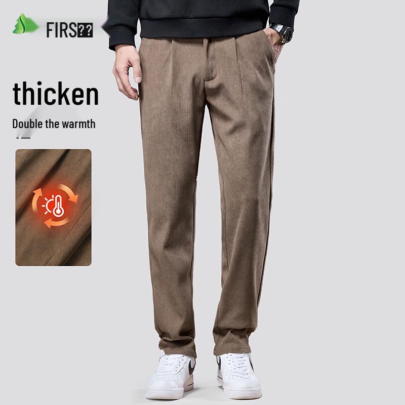 

Shanshan Men s Thickened Warm Elastic Straight-Leg Casual Pants 38