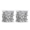 2 Rolls Star Bead String Garland 10m Length Cuttable Decorative Beads Garland for Wedding Christmas Home Decor Silver