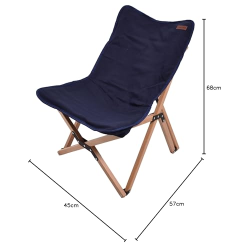 Peace Park Camping Chair, Outdoor Chair, Wooden Chair, Small, Foldable, Compact Chair, Storage Bag Included