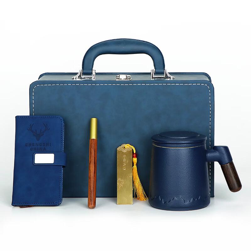 

Chaxun Ceramic Office Tea Set - 5-Piece Wooden Handle Gift Set