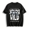 Fearless Wild Skeleton Tiger Print Tee Live Life Limitless Pure Cotton T-shirt