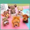 Weiches Plüsch-Giraffen-Leoparden-Tier-Spielzeug-Anhänger Perfekt für Taschen und Schlüsselanhänger