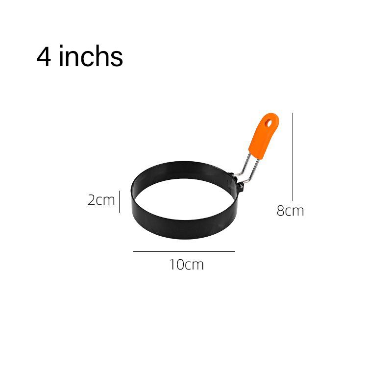 Non-Stick Stainless Steel Fried Egg Ring with Silicone Handle Scrambled Eggs Shaper Mold for Perfect Fried Eggs JDGJ009