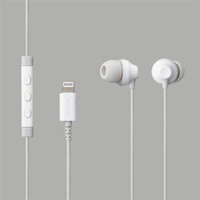 Elecom Słuchawki z mikrofonem podłączane przez Lightning/FAST MUSIC™ EHP-LF12CMWH