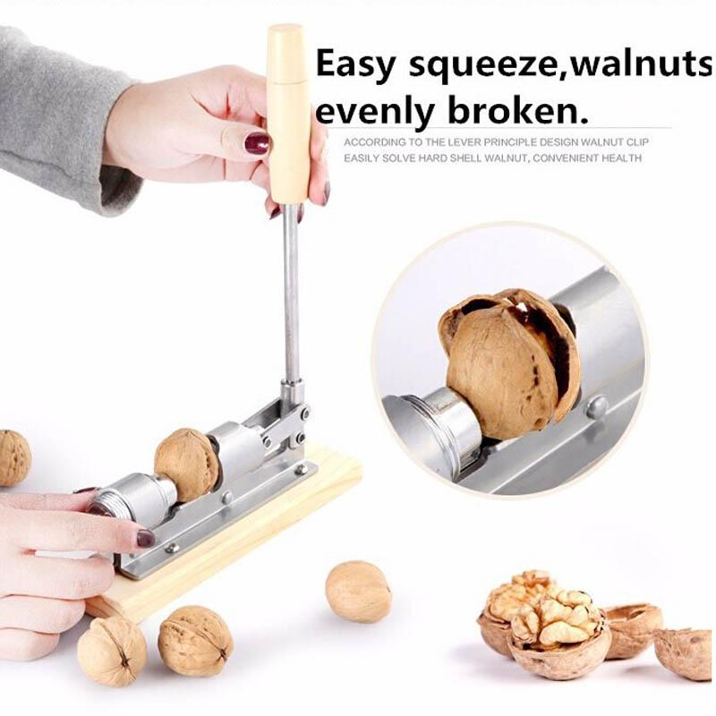 Manual Stainless Steel Nut Cracker Mechanical Sheller Walnut Nutcracker Fast Opener Shell Kitchen Tools Machine