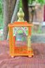 Embossed Painted Wood Mandir Antique Finish Wall Shrine