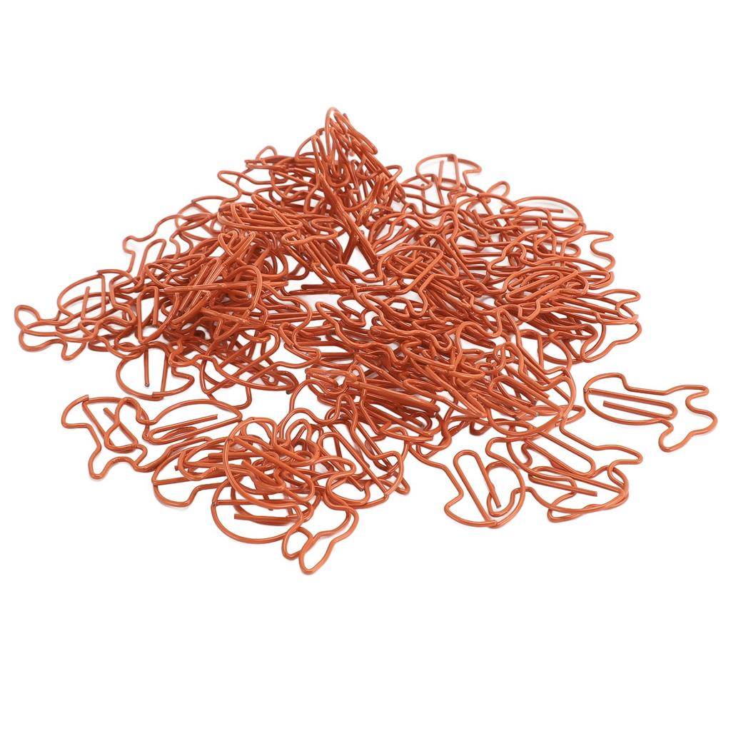 100pcs Paper Clips Prevent Slip Cute Rabbit Shaped Decorative Bookmark Metal Paperclips for School