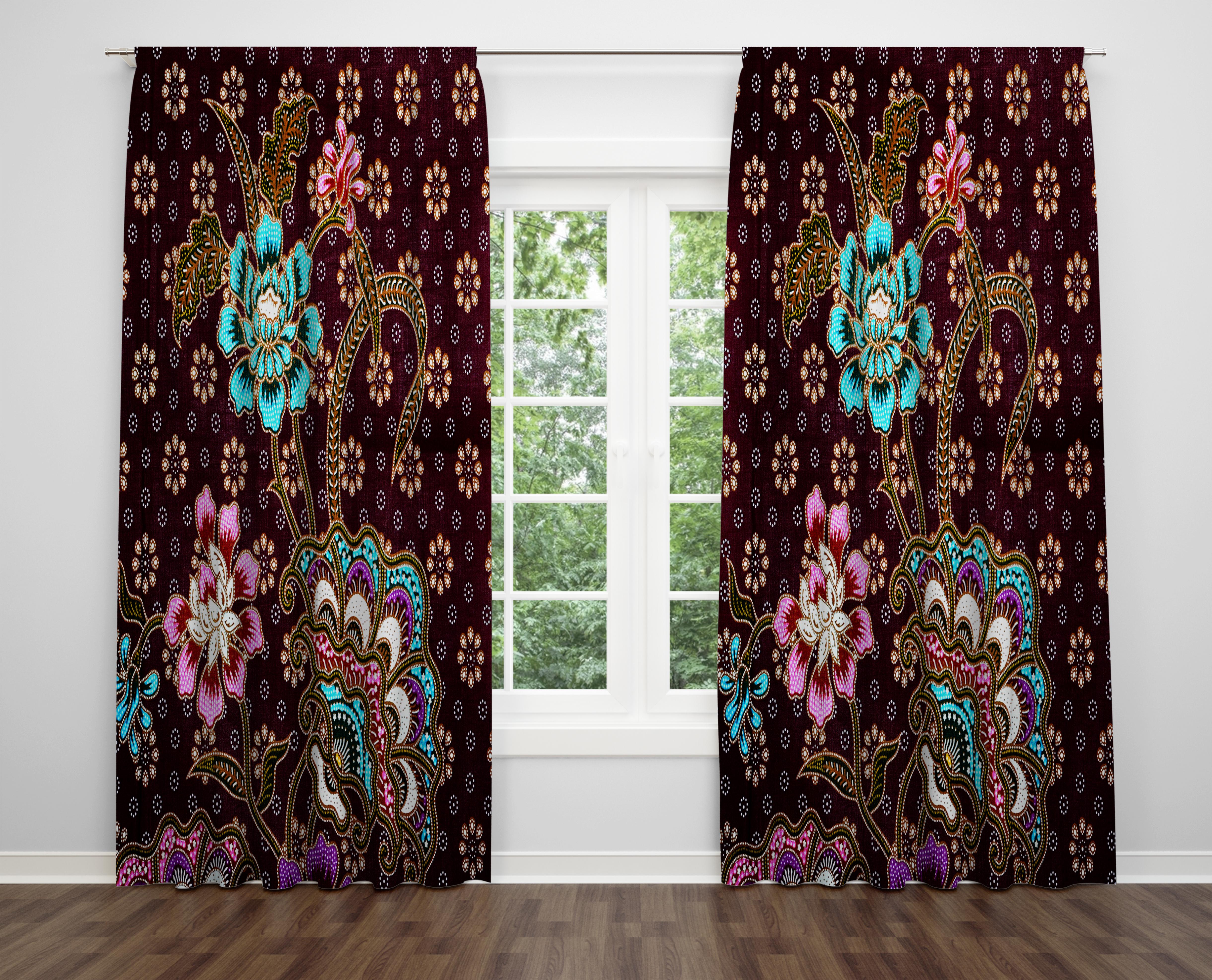 

Декоративний дизайн, високоякісна бавовняна тканина, ви можете вибрати одну або подвійну фіранку з крила 1 piece різнокольоровий