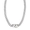 DIESEL Stainless Steel Chain 450mm Stainless No Silver D Logo DX1412040 All-Gender Necklace, Length + 50mm, Width 38mm, Height 19.6mm, Steel,