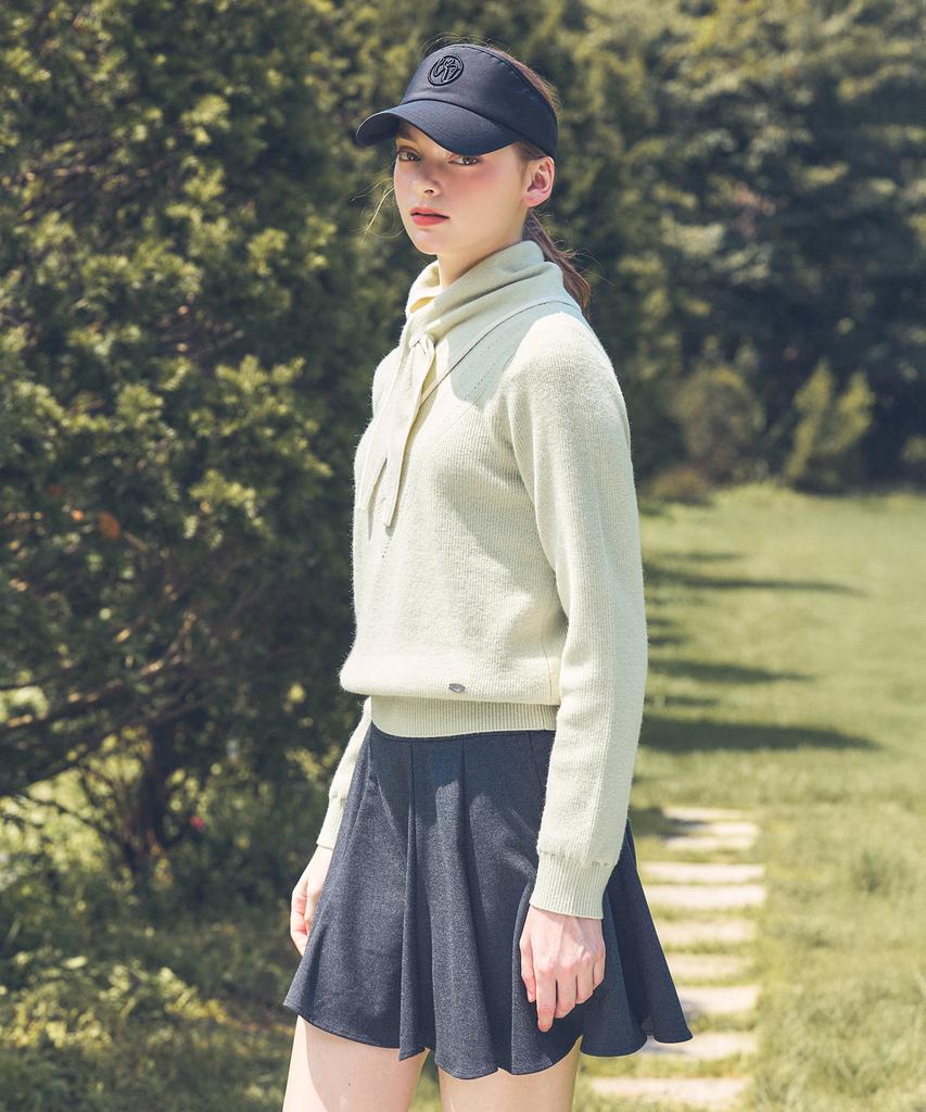 LORDLOAR Muffler Pullover Windproof Knit L/Khaki