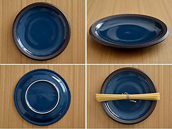 Tableware East Fuchi Tokusa Large Deli Style Dinnerware Set Plate, Minoruba, 2-Color Set,
