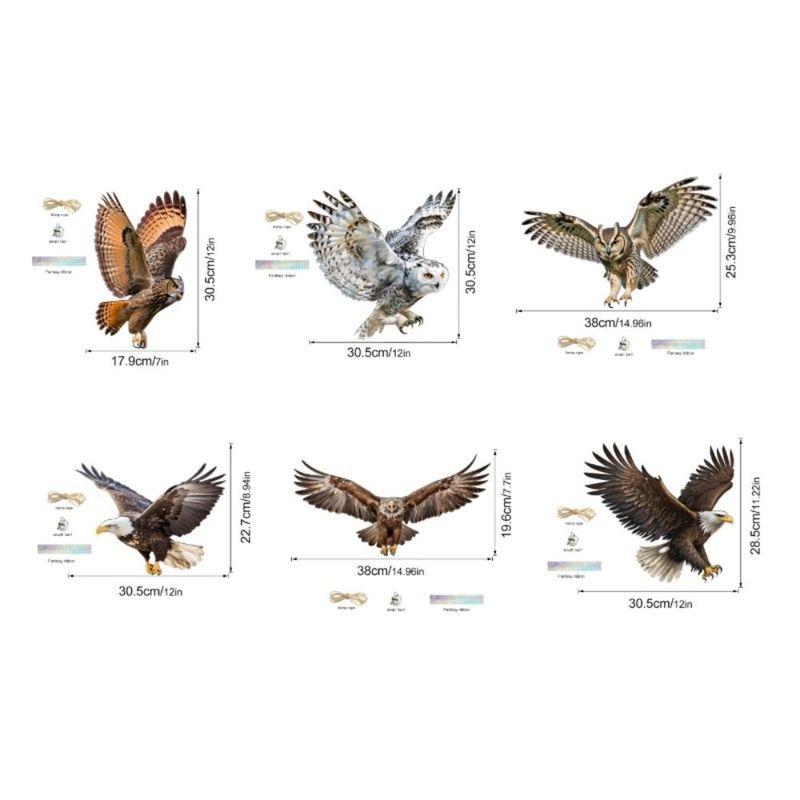 Waterproof Bird Scarer Simulation Owl Pest Control Bird Scare Pendant With Bell With Reflective Hanging Bird Repellent Courtyard
