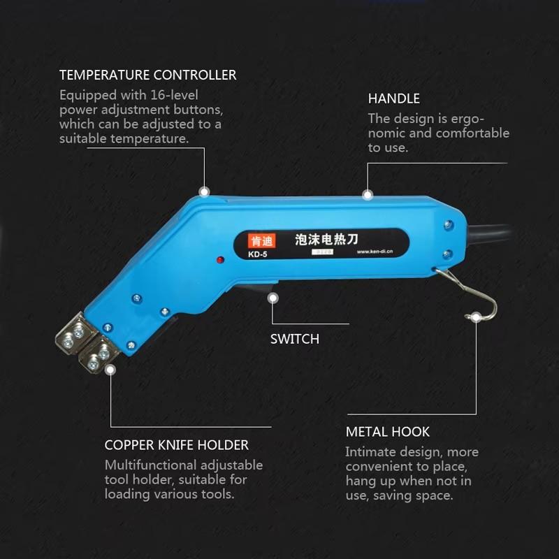Electric Hot Cutting Knife 220V Slotted Electrothermal Cutter Foam Carving Knife Foam cutting Tools for Foam Pearl Cotton Sponge