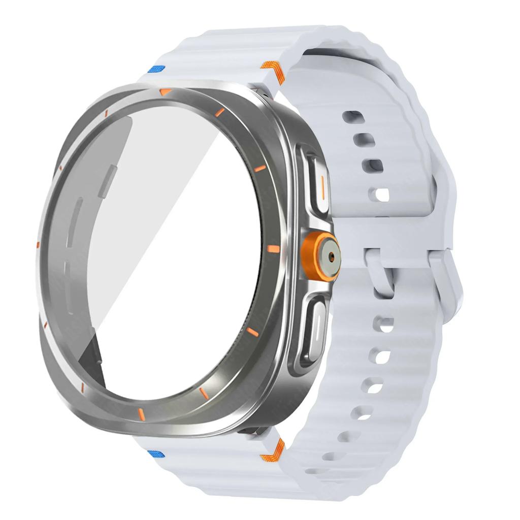Change To Ultra Case+Band for Samsung Galaxy Watch Ultra Upgrade To Galaxy Watch 7 6 40mm 44mm Tempered Glass Screen Protector
