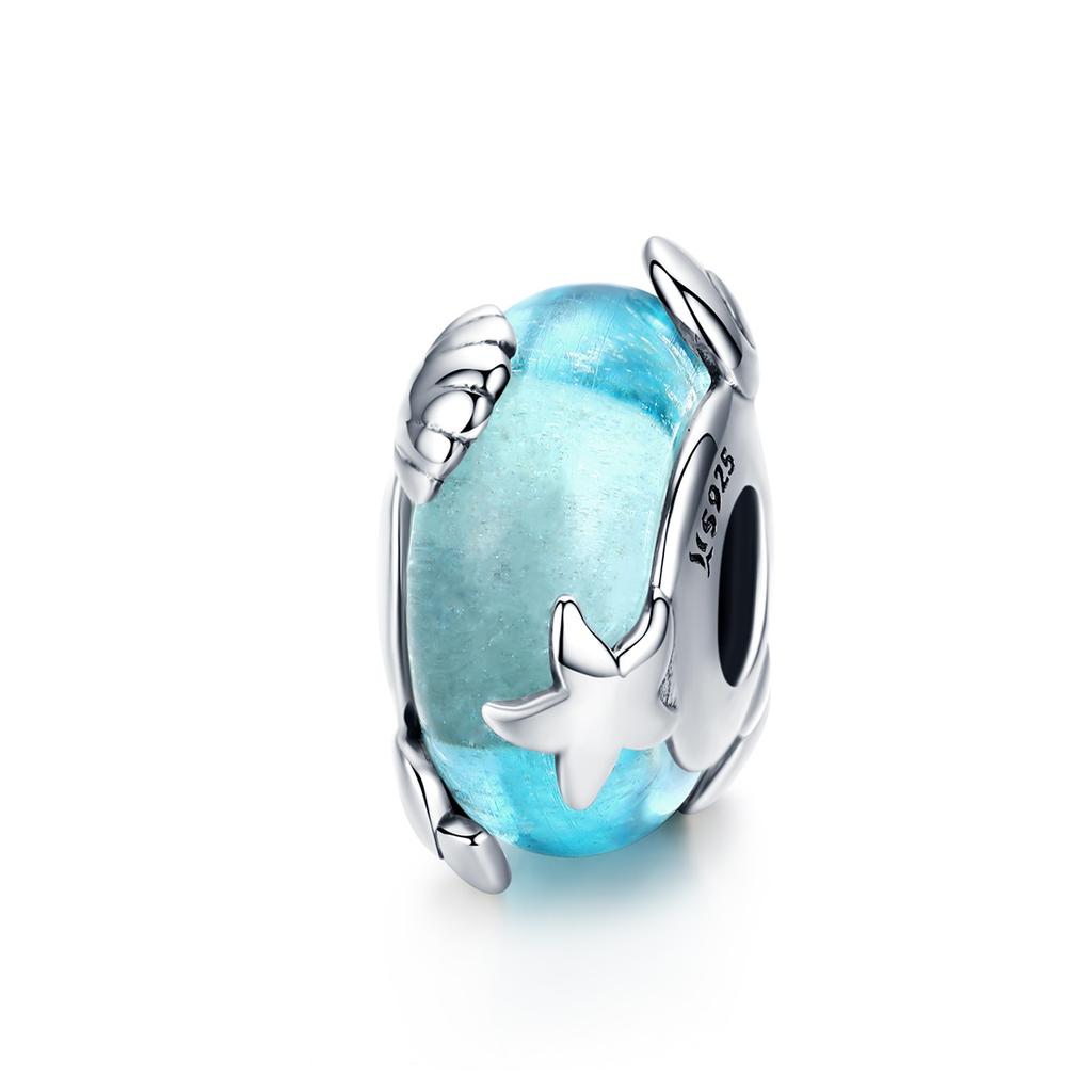 WOSTU 925 Silver Transparent Pink Glass Butterfly Charm Insect Flower Murano Beads Bracelet & Bangle Jewelry Gift