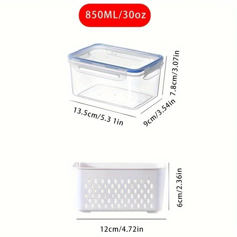 

Коробка для хранения свежих продуктов на кухне: Пластиковый контейнер для хранения с крышкой для слива и герметизации фруктов и овощей в холодильнике/морозильнике