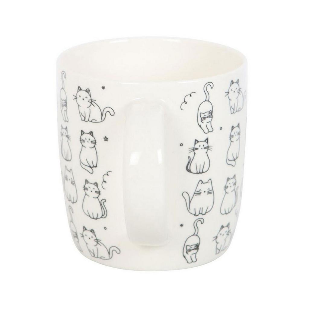 Something Different White Happy Cat Mug