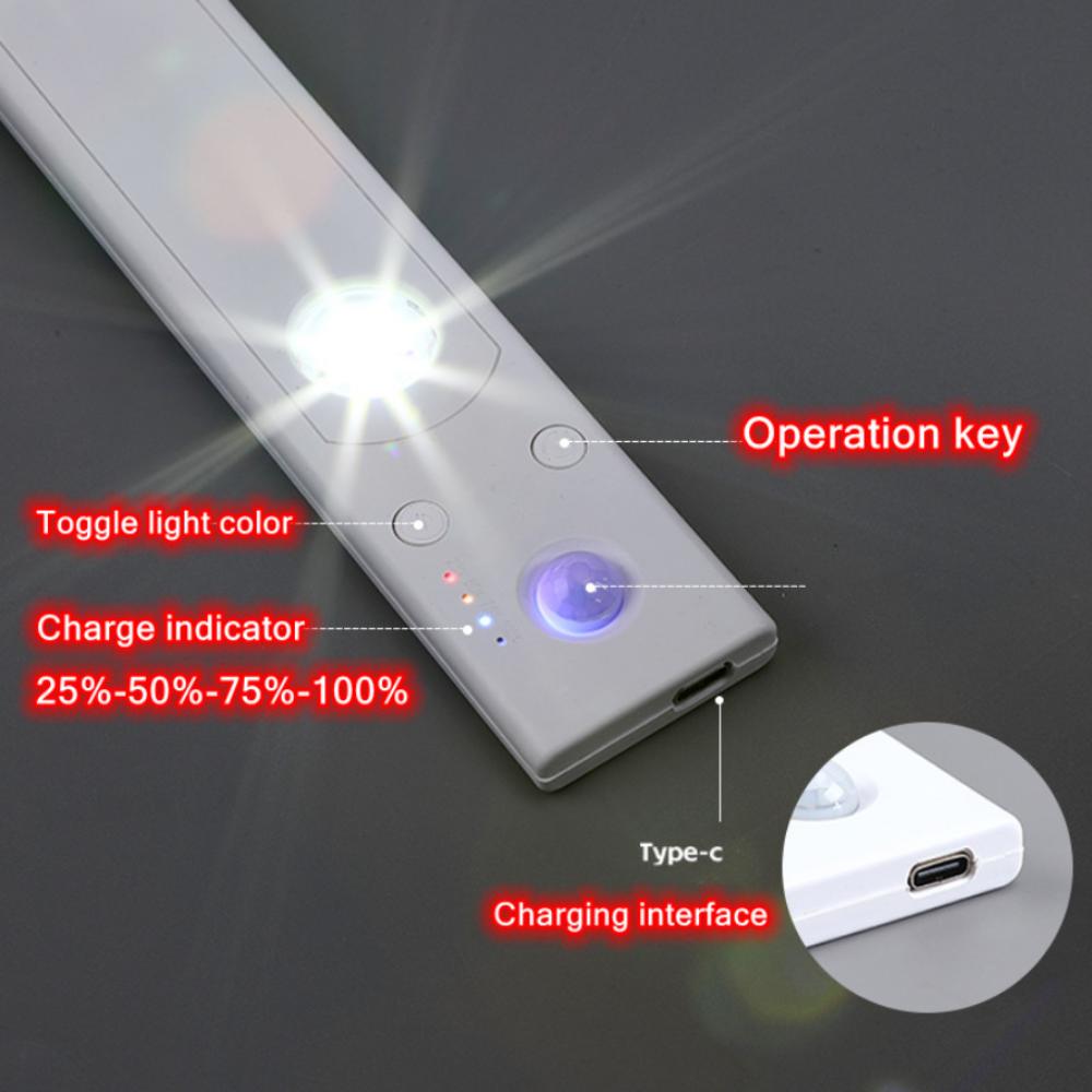 PIR LED Nachtlicht Bewegungssensor Licht Kabellos USB Wiederaufladbare Nachtlampe Für Küchenschrank Kleiderschranklampe Treppe