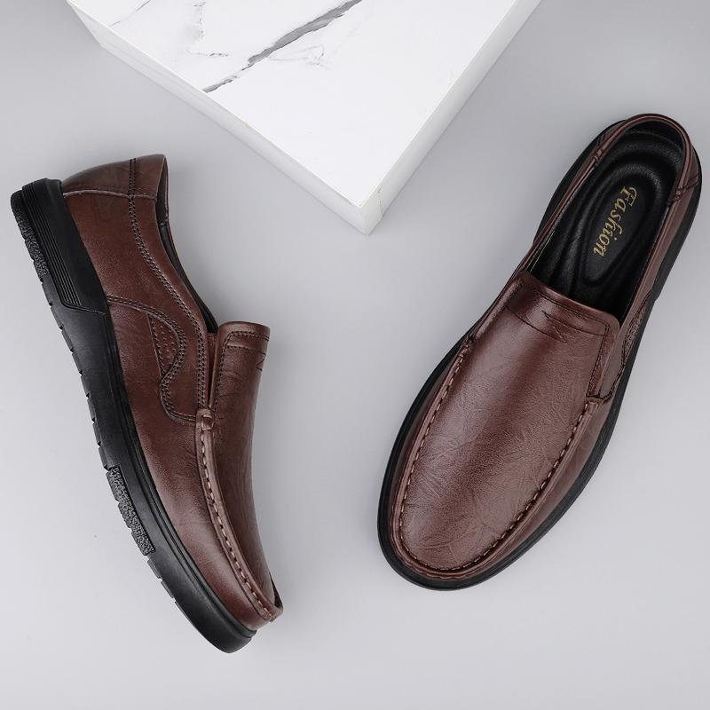Fashion Genuine Leather Men Casual Shoes Summer Slip on Loafers Hot Sale Driving Shoes Business Flats Handmade Moccasins Driving Shoes