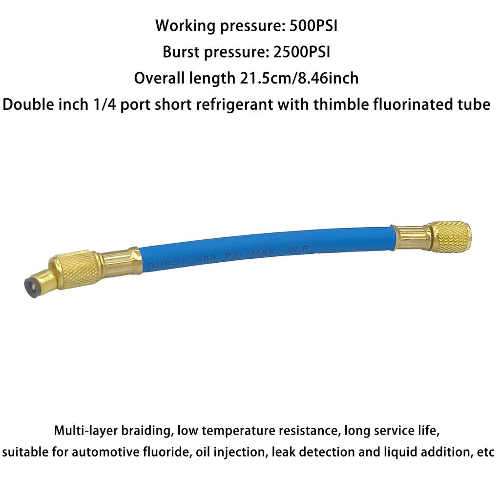 Two-inch 1/4-port refrigerant with ejector pin fluorinated tubing, R12 R22 oil filling, leak detection and dosing