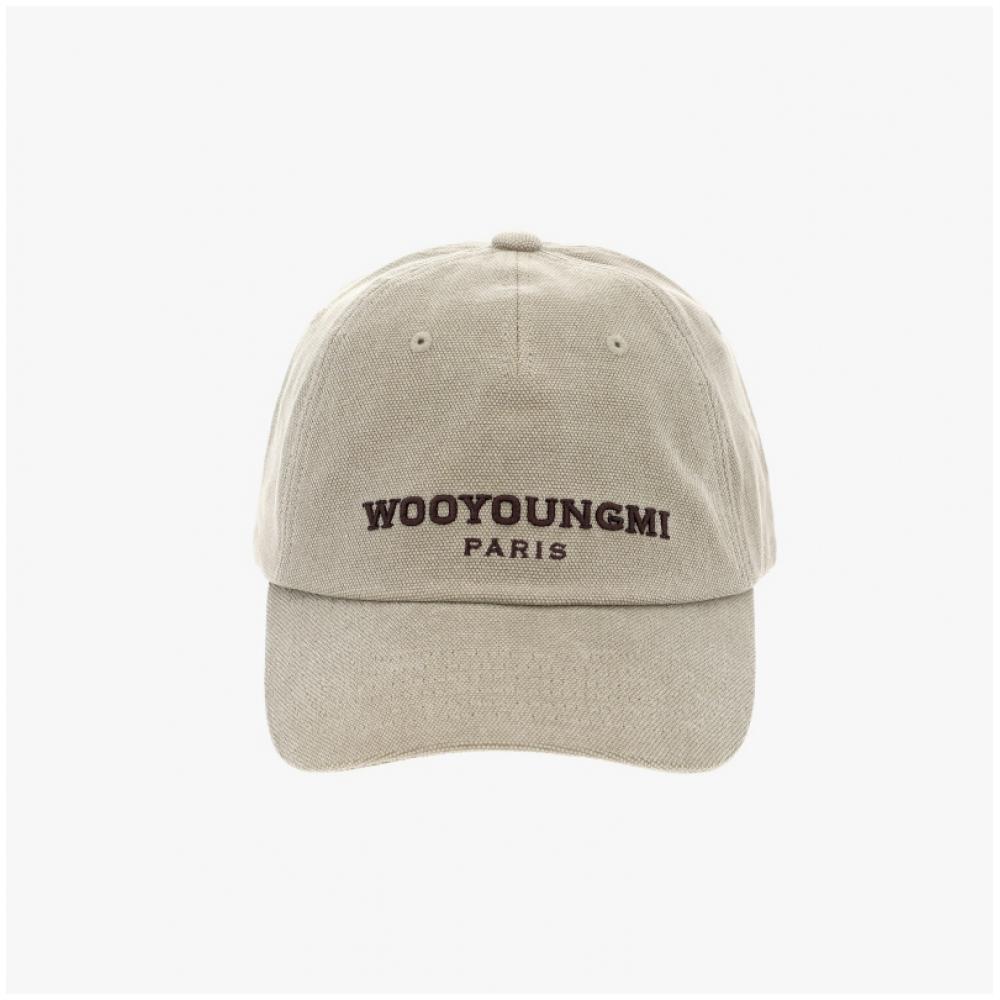 Wooyoungmi Oxford Denim Embroidery Logo Cap W253ac54