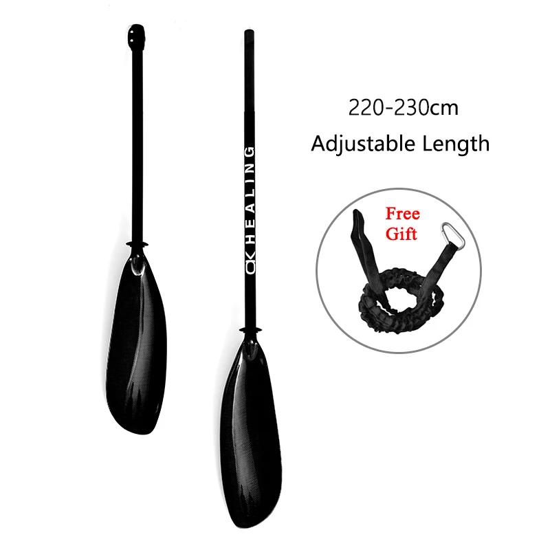 2 sections Carbon Fiber Kayak Paddle Carbon Spoon-type Blade Ultra Light Carbon Wing Paddle for Boat Surfing Kayaking