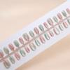Artificial Nails Ice-through Cat-eye Wearable Nails Ins Style Manicure Patches Nail Pieces Short Ballet Short T Pre-made Nails 30 Pieces