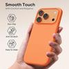 Coque Silicone - BOOLING - pour iPhone 17 Pro Max - Protection Ultra Slim Souple Mat Orange