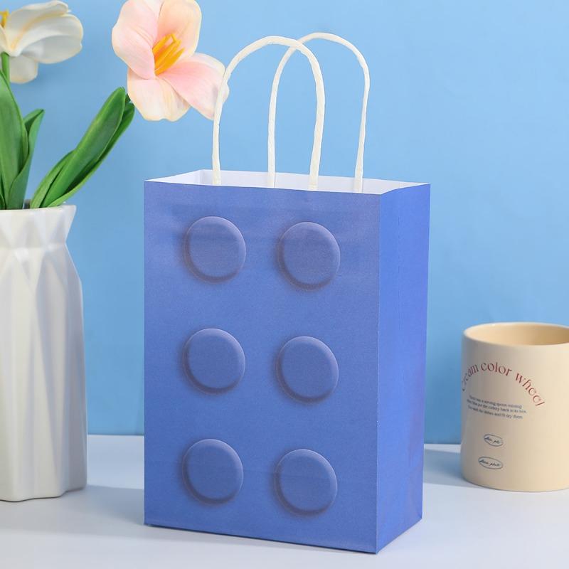 12Pcs Small size Paper Gift Bags with Handles Birthday Party Favor Bags 15*8*21cm
