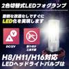 LED fog lamp compatible with H8/H11/H16, 2-color switching type (white/yellow),