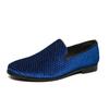Velvet Men Loafers Luxury Brand Slip On Pointed Toe Party Wedding Shoes Fashion Flats