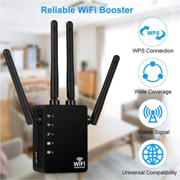 Upgrade 1200M 2.4G/5G Dual-band Wireless Wifi Signal Amplification Router Extender WiFi Repeater Router