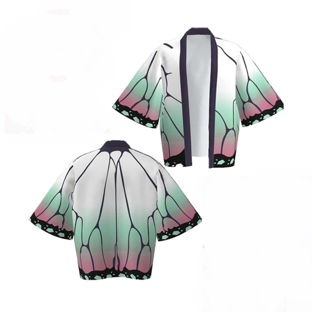 Kochou Shinobu Cosplay Anime Demon Slayer Kimetsu No Yaiba Shinobu Cosplay Costume Haori Kimono Zenitsu Nezuko Cosplay Costumes
