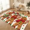 Weicher Kristall-Samt-Teppich mit Weihnachtsmotiv, individuell bedruckbar mit Namen & Text, rutschfester Bodenläufer für Schlafzimmer, Wohnzimmer