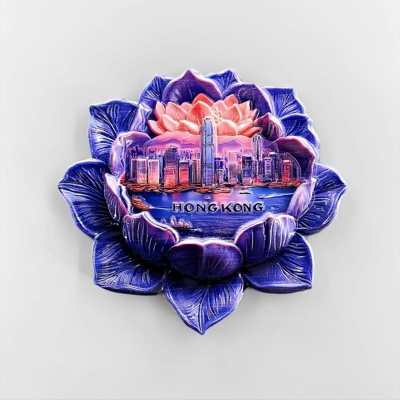 China Hong Kong Fridge Stickers Victoria Peak Travel Souvenirs Bauhinia Fridge Magnets Home Decoration Wedding Gifts